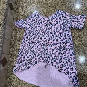 Wrangler Girls Leopard Print Purple Top Size XL